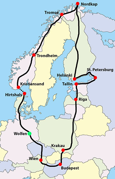 Karte-Nordkap